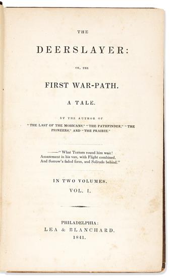 Cooper, James Fenimore (1789-1851) The Deerslayer, First English & American Editions.